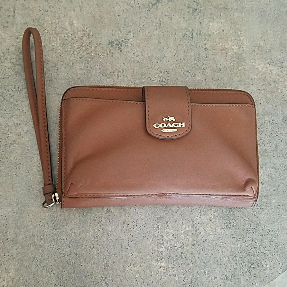 Coach wallet with wrist band